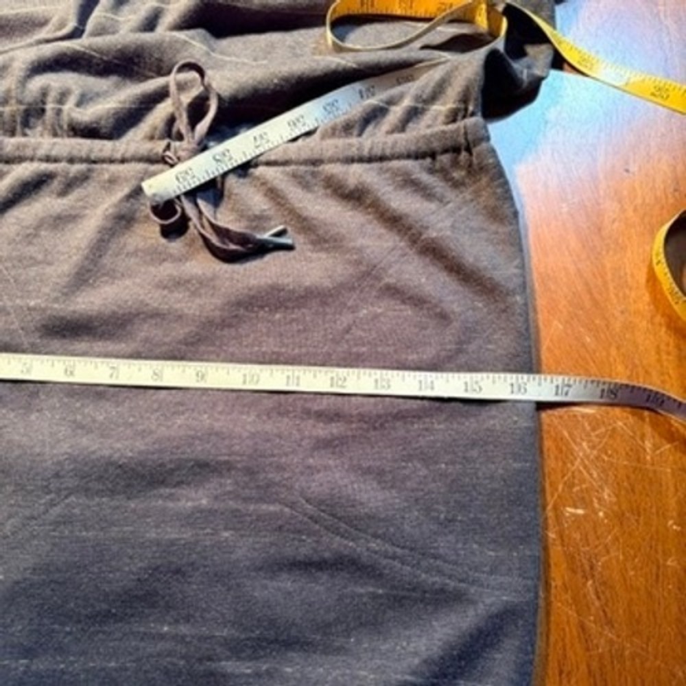 Prana Dress Sz XS Hemp Blend Gray Striped Sleeveless Drawstring Pockets Eco - Picture 13 of 13